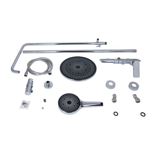 Душевая система универсальная Qtap Slavonice на три потребителя (с изливом) QTSLA111CRM45904 Chrome