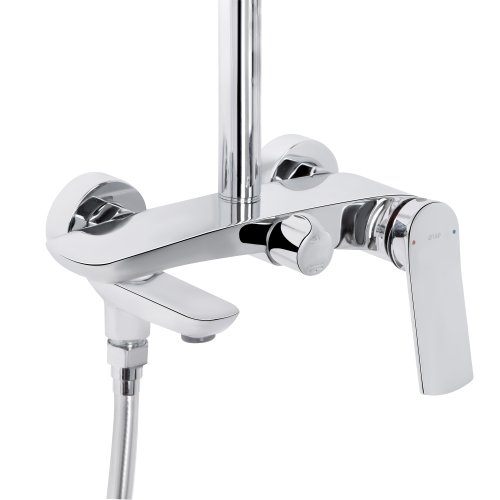 Душевая система универсальная Qtap Slavonice на три потребителя (с изливом) QTSLA111CRM45909 Chrome