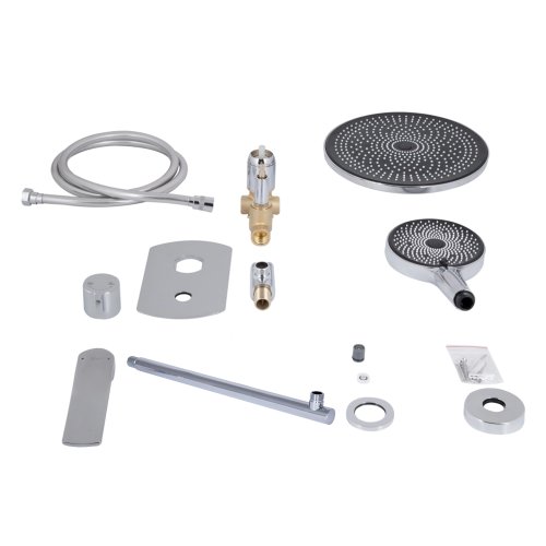 Душова система універсальна Qtap Slavonice прихованого монтажу на два споживача QTSLA113CRM45898 Chrome