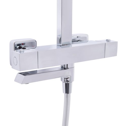 Душевая система универсальная Qtap Swan Cascada термостатическая на три потребителя (с изливом) QTSWA112CRM45902 Chrome