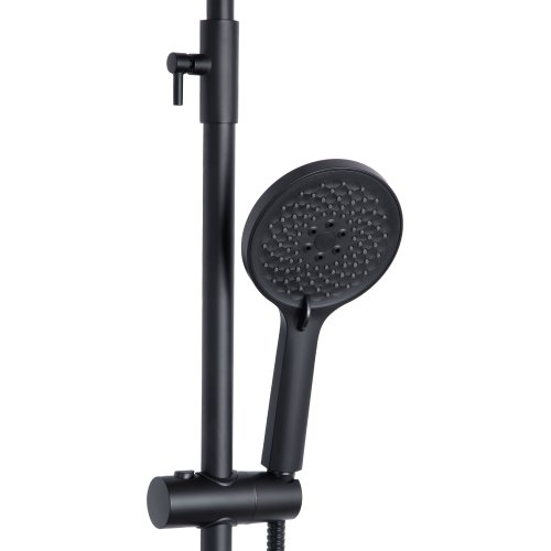 Душевая система универсальная Qtap Taurus на три потребителя (с изливом) QTTAU111BLM45666 Black Matt