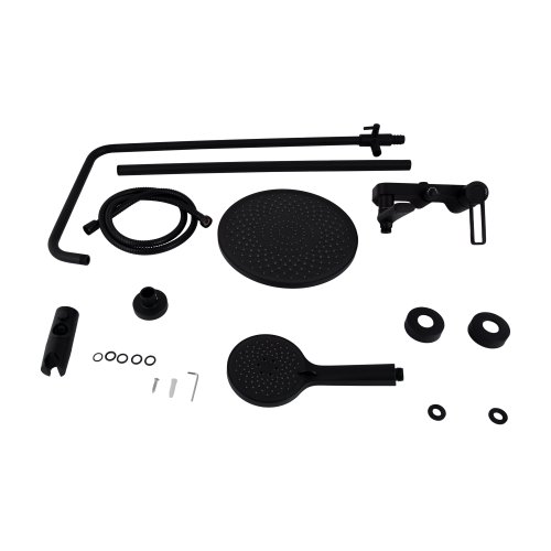 Душевая система универсальная Qtap Taurus на три потребителя (с изливом) QTTAU111BLM45666 Black Matt