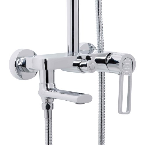 Душова система універсальна Qtap Taurus на три споживача (з виливом) QTTAU111CRM45665 Chrome