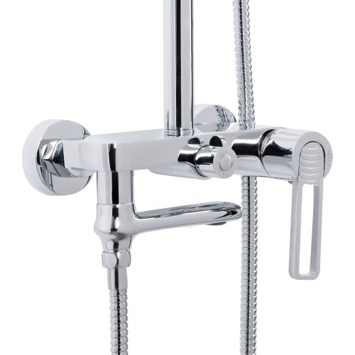 Душова система універсальна Qtap Taurus на три споживача (з виливом) QTTAU111CRM45665 Chrome