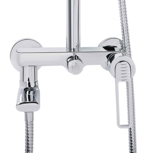 Душова система універсальна Qtap Taurus на три споживача (з виливом) QTTAU111CRM45665 Chrome