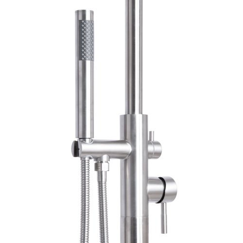 Смеситель для ванны Lidz Aria 004 напольный (с душевым гарнитуром) (k35) LDARI004NKS46099 Nickel