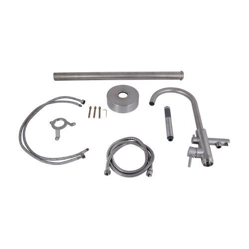 Смеситель для ванны Lidz Aria 004 напольный (с душевым гарнитуром) (k35) LDARI004NKS46099 Nickel