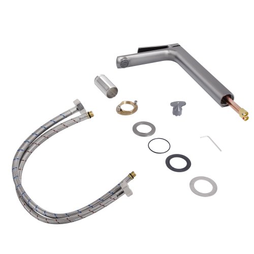 Смеситель для раковины Qtap Slavonice высокий QTSLA269GMB45925 Gunmetal Black PVD