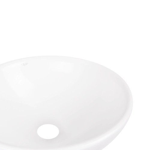 Комплект Qtap Owl: Раковина накладная круглая 400х400х155 мм White + Донный клапан PU02