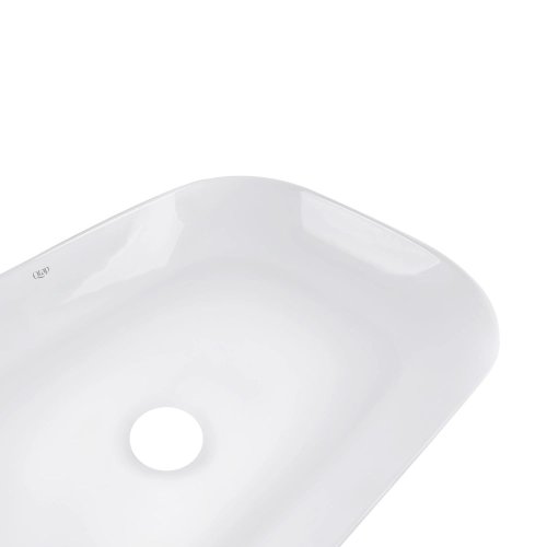 Комплект Qtap Robin: Раковина накладная прямоугольная 610x400x145 мм White + Донный клапан PU02