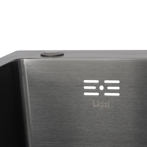 Мойка для кухни интегрированная Lidz Handmade H6350BR крыло справа (LDH6350BRPVD45590) Brushed Black PVD 3,0/1,0 мм