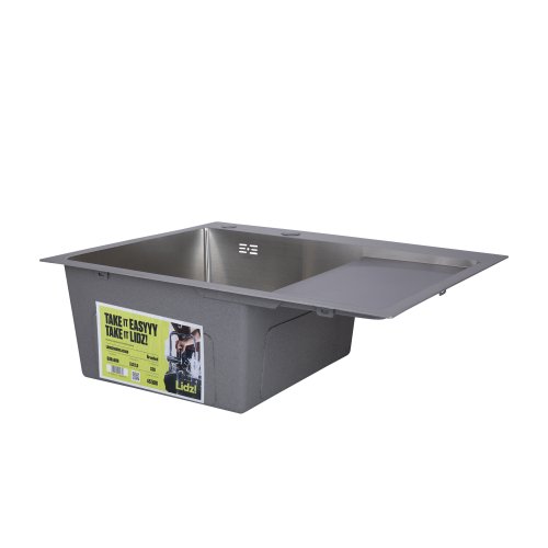 Мойка для кухни интегрированная Lidz Handmade H6350R крыло справа (LDH6350BRUR45587) Brushed Steel 3,0/1,0 мм
