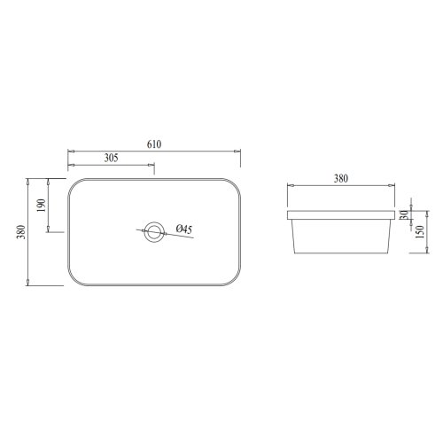 Раковина Qtap Scorpio 610х380х150 White QT1411K491WN