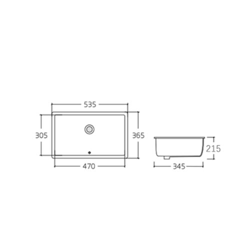 Раковина Qtap Stork 530x370x200 White QT1511H0422DW