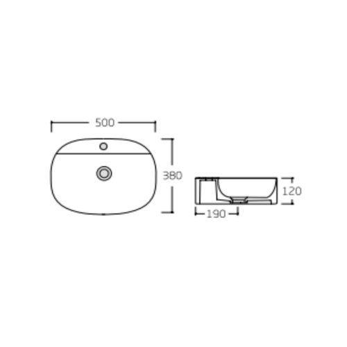Раковина-чаша Qtap Scorpio 500x380x120 White QT14116533W