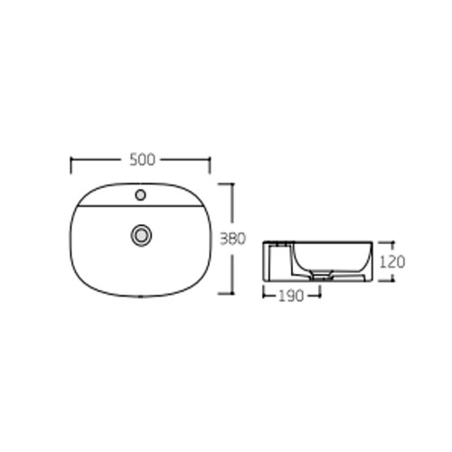Раковина-чаша Qtap Scorpio 500х385х120 Matt black QT146533MB
