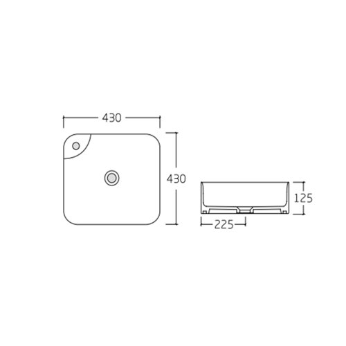 Раковина-чаша Qtap Stork 430x430x125 White QT15116137W