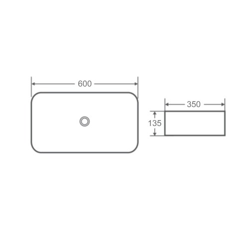 Раковина-чаша Qtap Tern 600x350x135 White QT17118140W