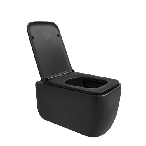 Унитаз подвесной Qtap Gemini безободочный с сиденьем Soft-close QT2533076EUQMB