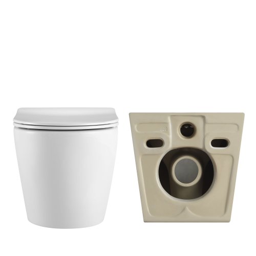 Унитаз подвесной Qtap Robin Ultra Quiet безобедочный с сиденьем Soft-close 520x365x365 мм WHITE