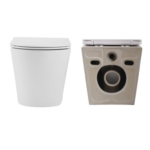 Унитаз подвесной Qtap Scorpio безободочный Ultra Quiet с сиденьем Soft-close QT14332380AW