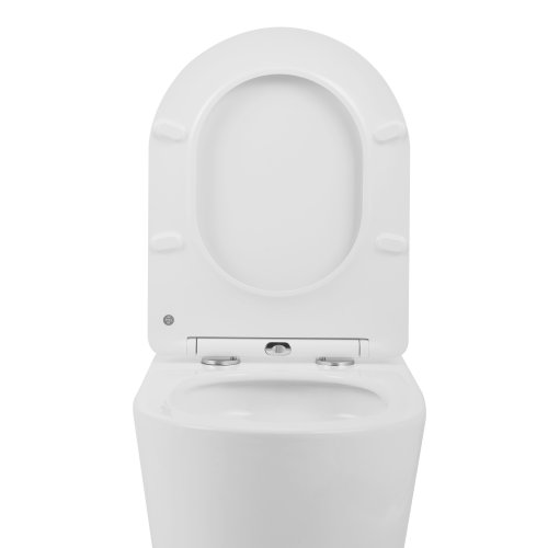 Унитаз подвесной Qtap Scorpio безободочный Ultra Quiet с сиденьем Soft-close QT14332380AW