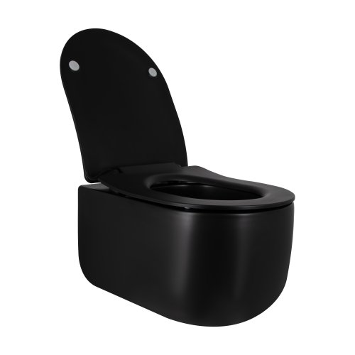 Унитаз подвесной Qtap Taurus безободочный с сиденьем Soft-close QT2433084EUQMB