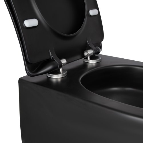 Унитаз подвесной Qtap Taurus безободочный с сиденьем Soft-close QT2433084EUQMB