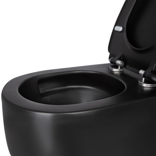 Унитаз подвесной Qtap Taurus безободочный с сиденьем Soft-close QT2433084EUQMB