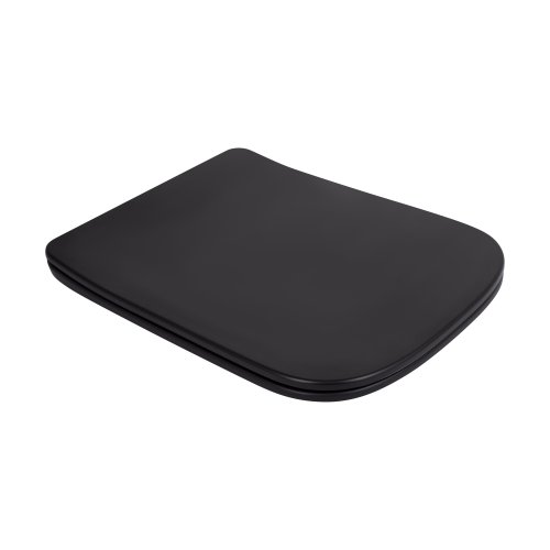 Унитаз подвесной Qtap Tern New Ultra Quiet безобедочный с сиденьем Soft-close MATT BLACK QT17332303ASMB