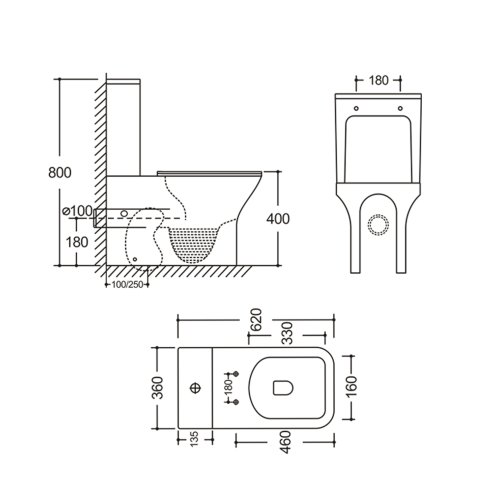 Напольный унитаз Qtap Aries Rimless безобедочный с сиденьем Soft-close WHITE QT03228302W