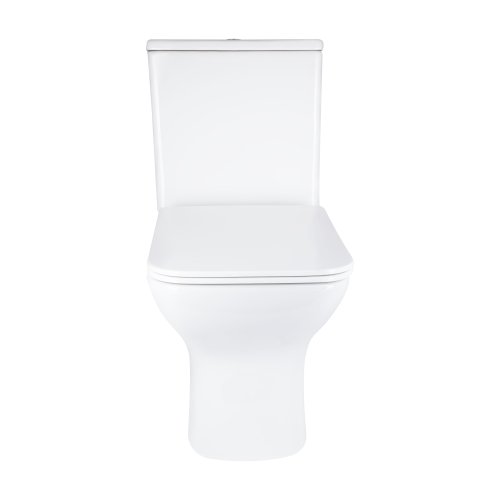 Напольный унитаз Qtap Aries Rimless безобедочный с сиденьем Soft-close WHITE QT03228302W