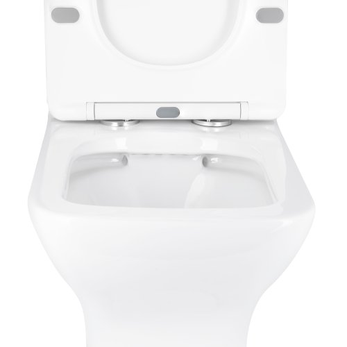 Напольный унитаз Qtap Aries Rimless безобедочный с сиденьем Soft-close WHITE QT03228302W