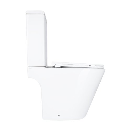 Напольный унитаз Qtap Dove Rimless безобедочный с сиденьем Soft-close WHITE QT06228380BW