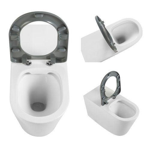 Унитаз напольный Qtap Freedom инклюзивный безбачковый Rimless безобедочный с сиденьем Soft-close WHITE QT22223368W