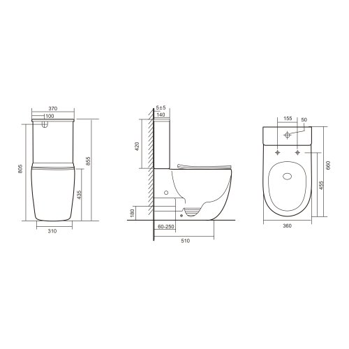 Напольный унитаз Qtap Robin New Ultra Quiet безобедочный с сиденьем Soft-close WHITE QT13226083AW