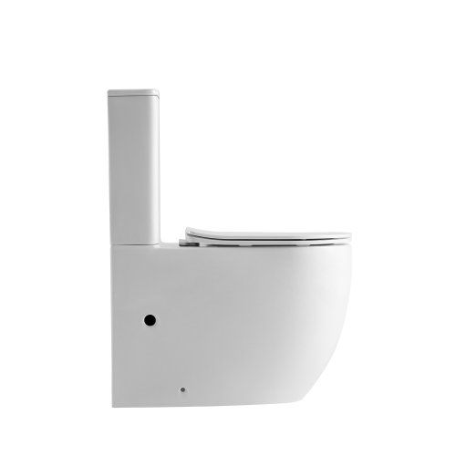 Напольный унитаз Qtap Robin New Ultra Quiet безобедочный с сиденьем Soft-close WHITE QT13226083AW