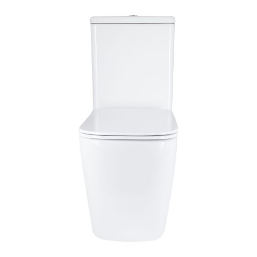 Напольный унитаз Qtap Stenava Rimless безобедочный с сиденьем Soft-close WHITE QT27228303W