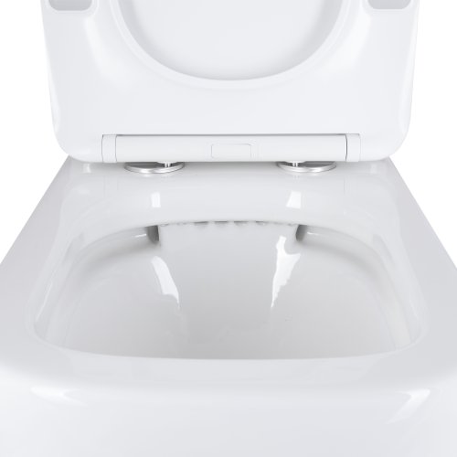 Напольный унитаз Qtap Stenava Rimless безобедочный с сиденьем Soft-close WHITE QT27228303W
