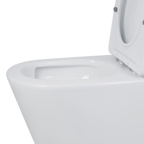 Напольный унитаз Qtap Swan Ultra Quiet с сиденьем Soft-close 640x360x835 мм QT16222182TW White