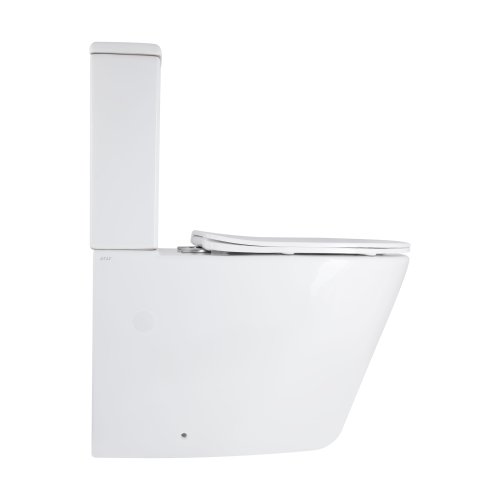 Унитаз напольный Qtap Vlasta Ultra Quiet безобедочный с сиденьем Soft-close WHITE QT28228300W