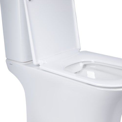 Унитаз-компакт Qtap Presto Quadro безободочный с сиденьем Soft-close QT24221215AW