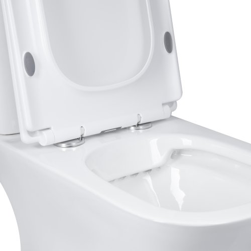 Унитаз-компакт Qtap Presto Quadro безободочный с сиденьем Soft-close QT24221215AW