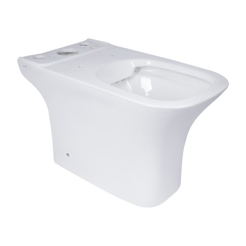 Унитаз-компакт Qtap Presto Quadro безободочный с сиденьем Soft-close QT24221215AW