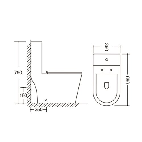 Унитаз-моноблок напольный Qtap Kolibri Ultra Quiet безобедочный с сиденьем Soft-close WHITE QT10226380W