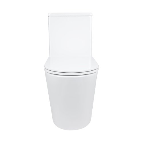 Унитаз-моноблок напольный Qtap Kolibri Ultra Quiet безобедочный с сиденьем Soft-close WHITE QT10226380W