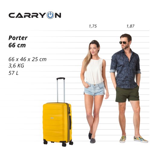 Чемодан CarryOn Porter (M) Yellow (502457)