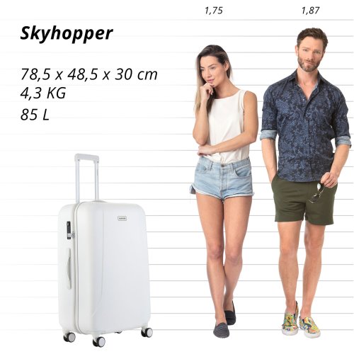 Чемодан CarryOn Skyhopper (L) White (502424)