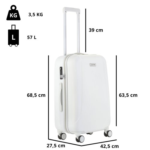 Чемодан CarryOn Skyhopper (M) White (502423)