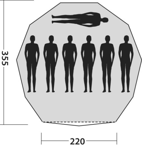 Палатка семиместная Easy Camp Moonlight Bell Grey (120443)